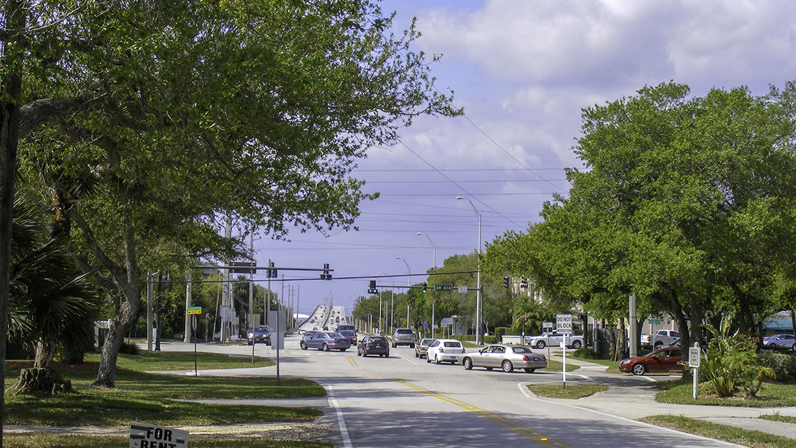 An approach to an intersection