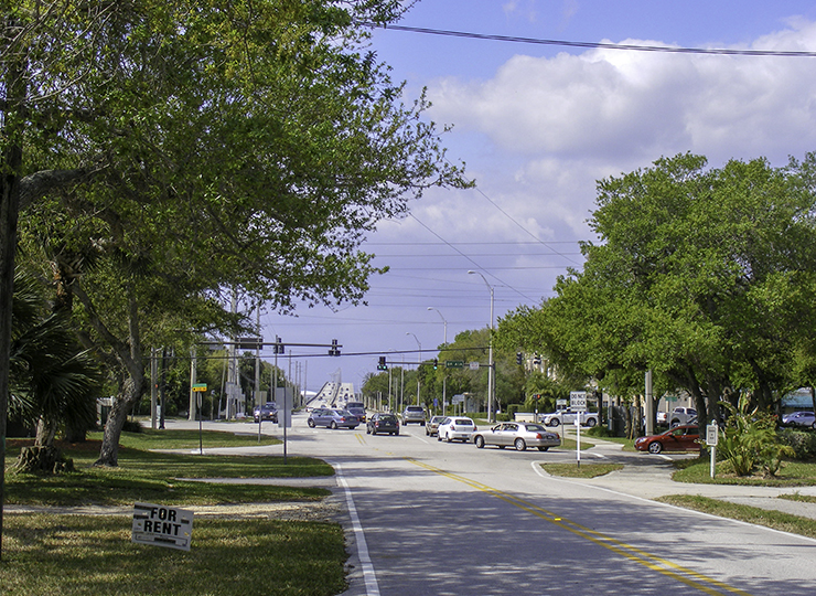 An approach to an intersection